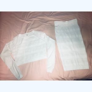 ❤️ NEW River Island Knitted Crop Top & Skirt Set